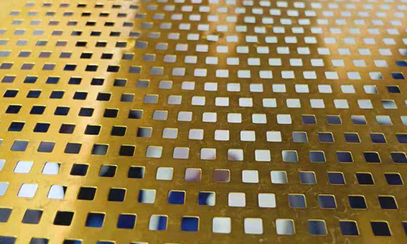 Square hole aluminum plate punching net products display