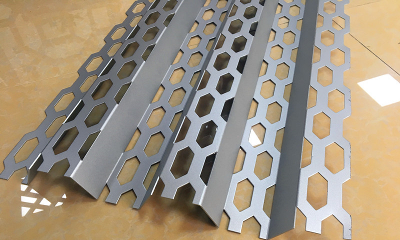 Hexagonal hole aluminum plate punching net products display