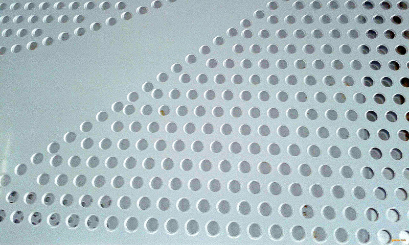 Iron plate perforated plate product display