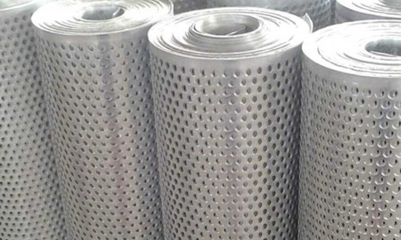 Galvanized punching net product display