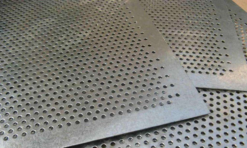 Round hole iron plate punching net production video