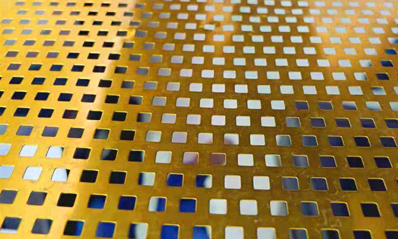 Square hole iron plate punching net products display