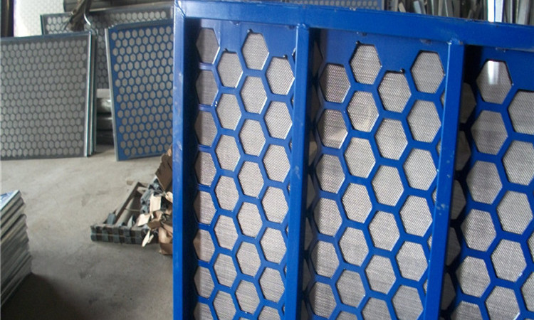 Iron plate hexagonal hole punching net product display