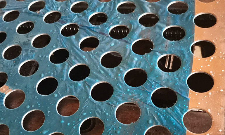 Aluminum plate round hole punching net products display