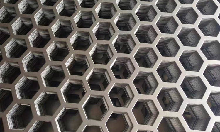 Stainless steel punching net products display