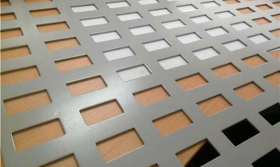 Square hole stainless steel punching net products display