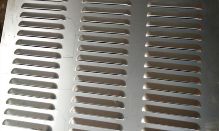 Blinds stainless steel perforated sheet product display