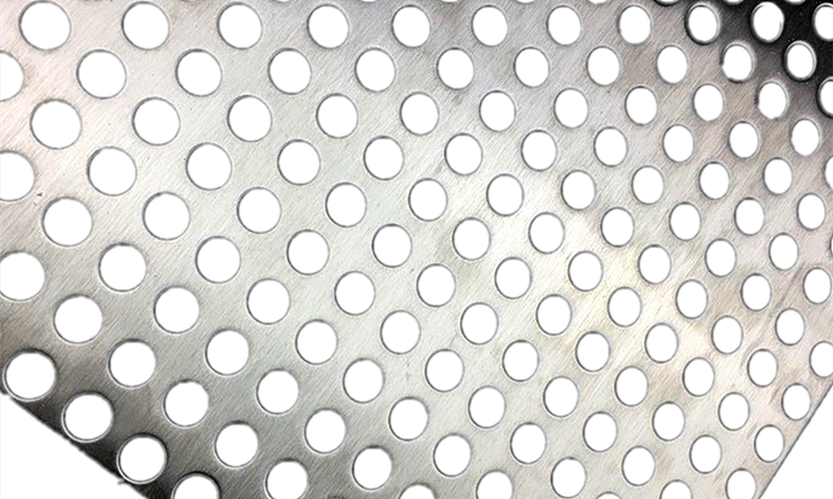 Round hole perforated sheet product display