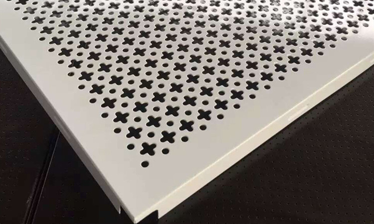 Cross hole perforated sheet product display