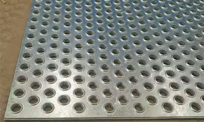 Round hole raised sheet