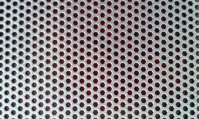 White steel Punched metal