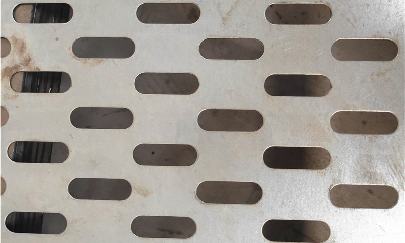 White steel Punched metal