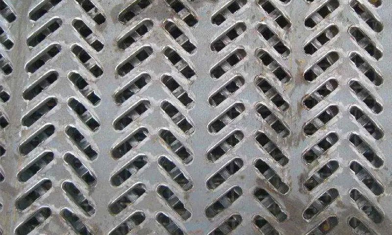 Metal plate with holes