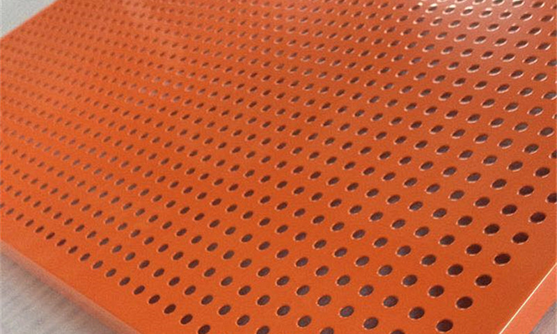 Exterior aluminum perforated panels