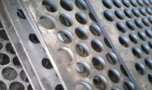 What are the thicknesses of perforated plates of different materials