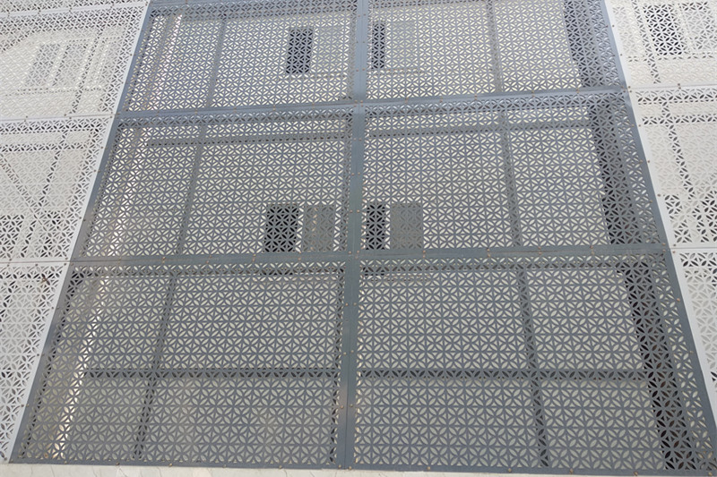 Iron trim perforated panels