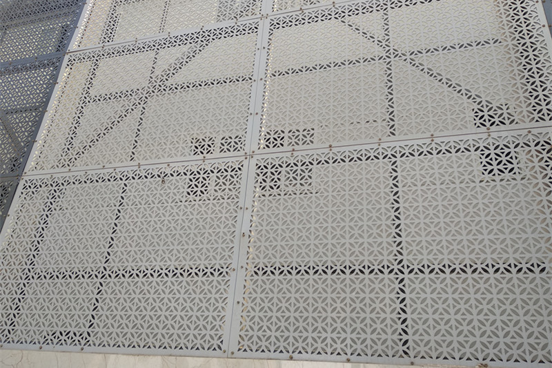 Iron trim perforated panels