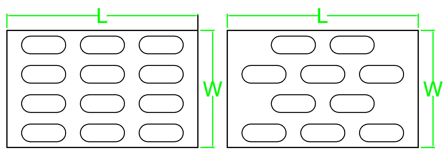 slot perforated sheets Arrangement mode