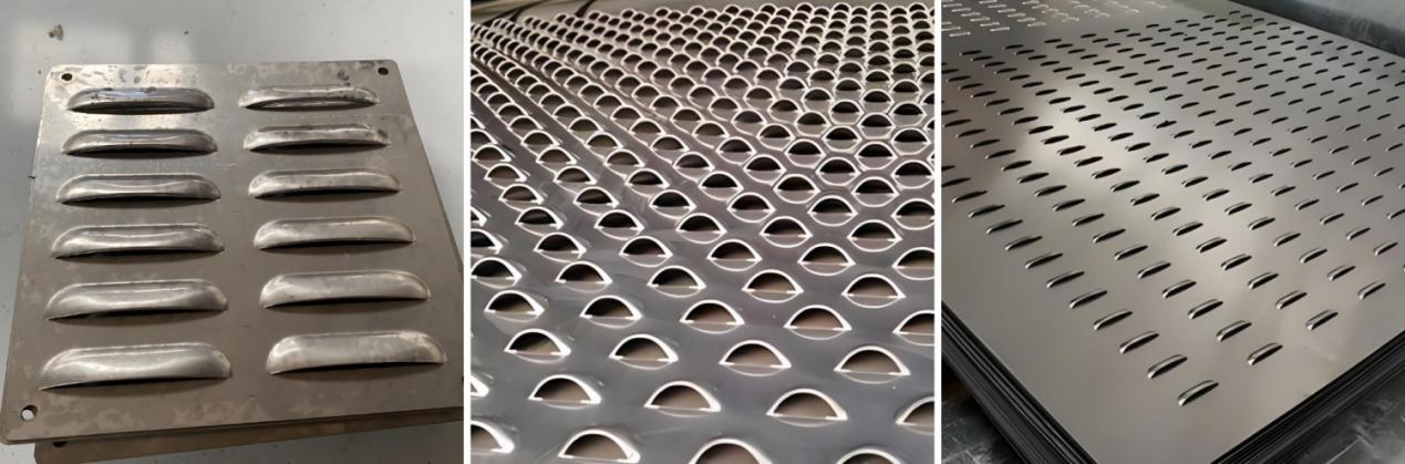 Louver hole perforated steel sheet