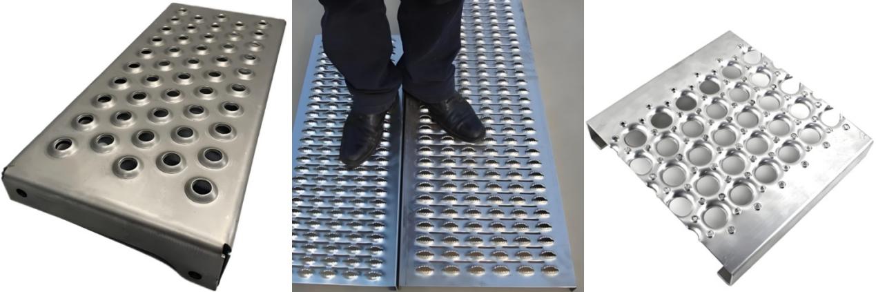 Anti-slip hole perforated steel sheet