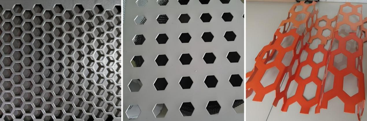 Hexagonal Hole perforated steel sheet