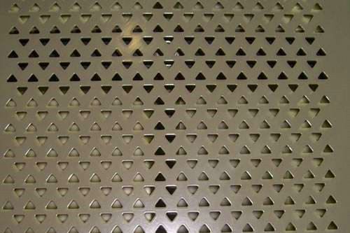 Triangular hole perforated sheet