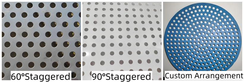 Diagram of Hole Pattern Arrangement on Metal Perforated Sheet